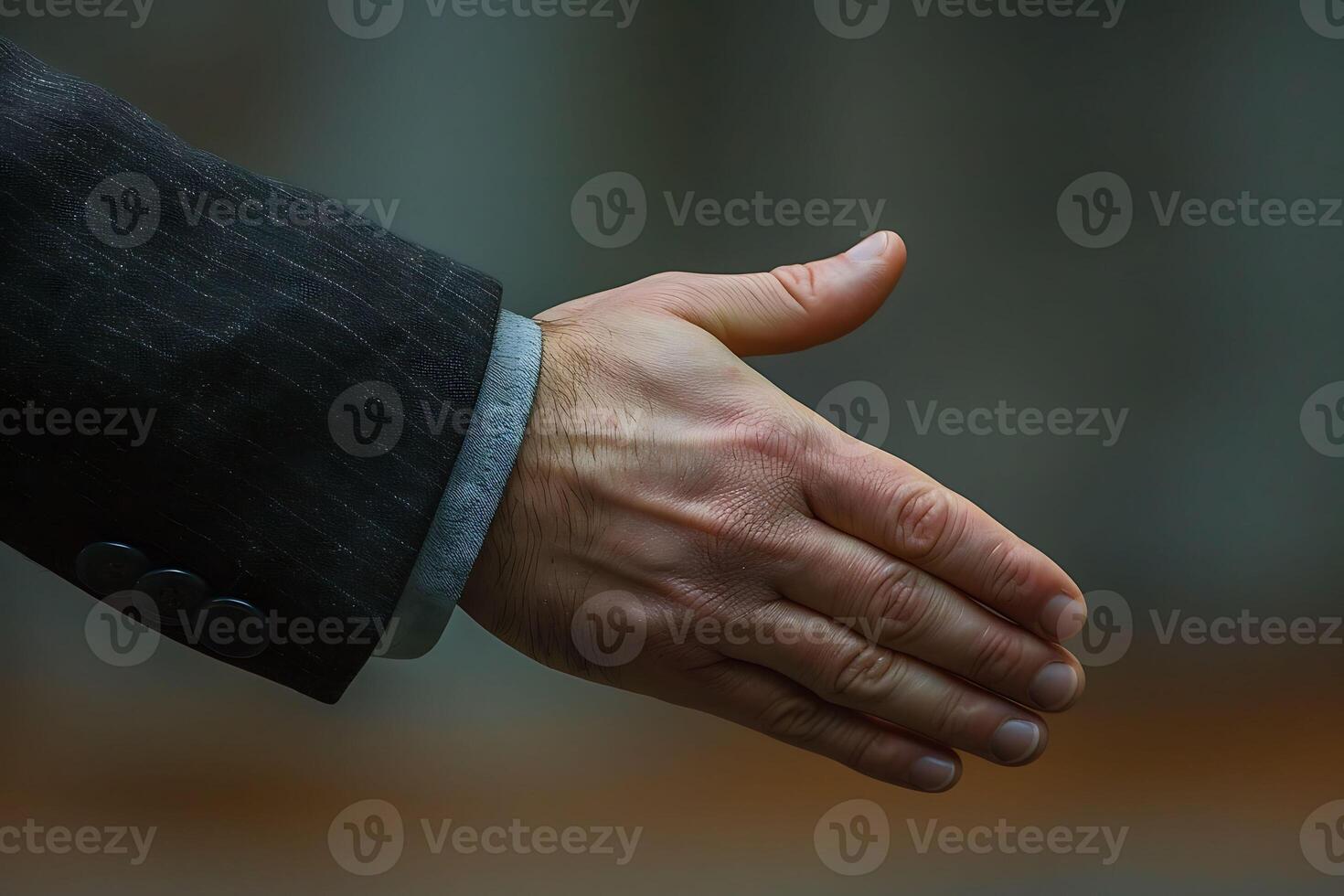 A close-up of a hand extended for a handshake photo