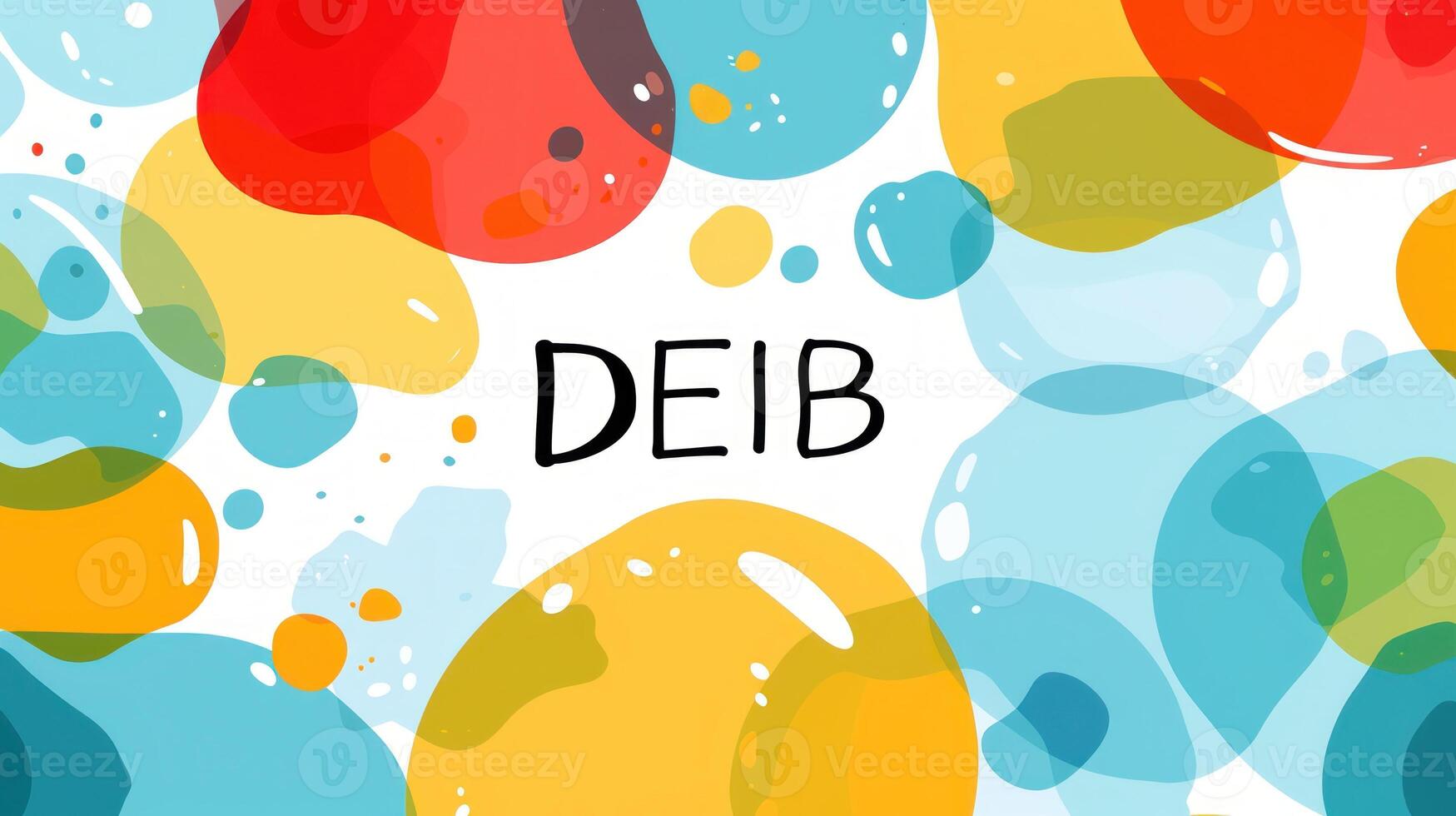 Diversity, equity and inclusion concept. DEIB. Colorful Abstract Background With DEIB Text photo