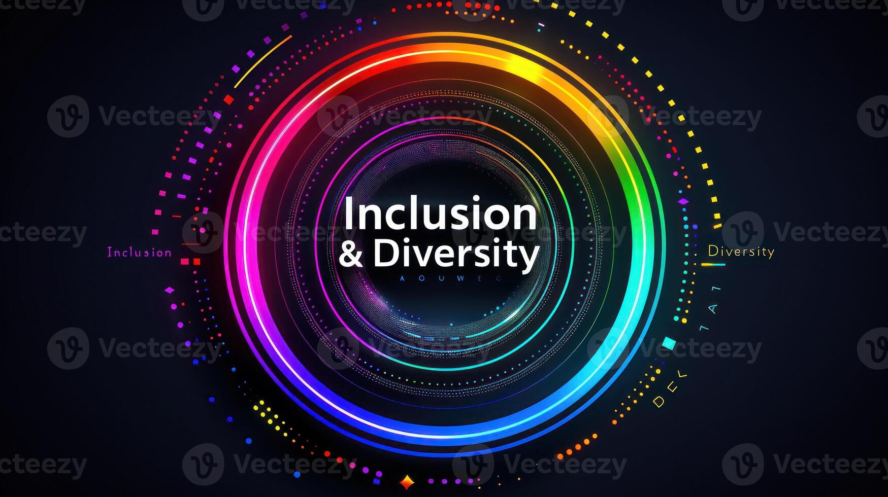 Diversity, equity and inclusion concept. DEIB. Colorful Abstract Illustration of Inclusion and Diversity photo