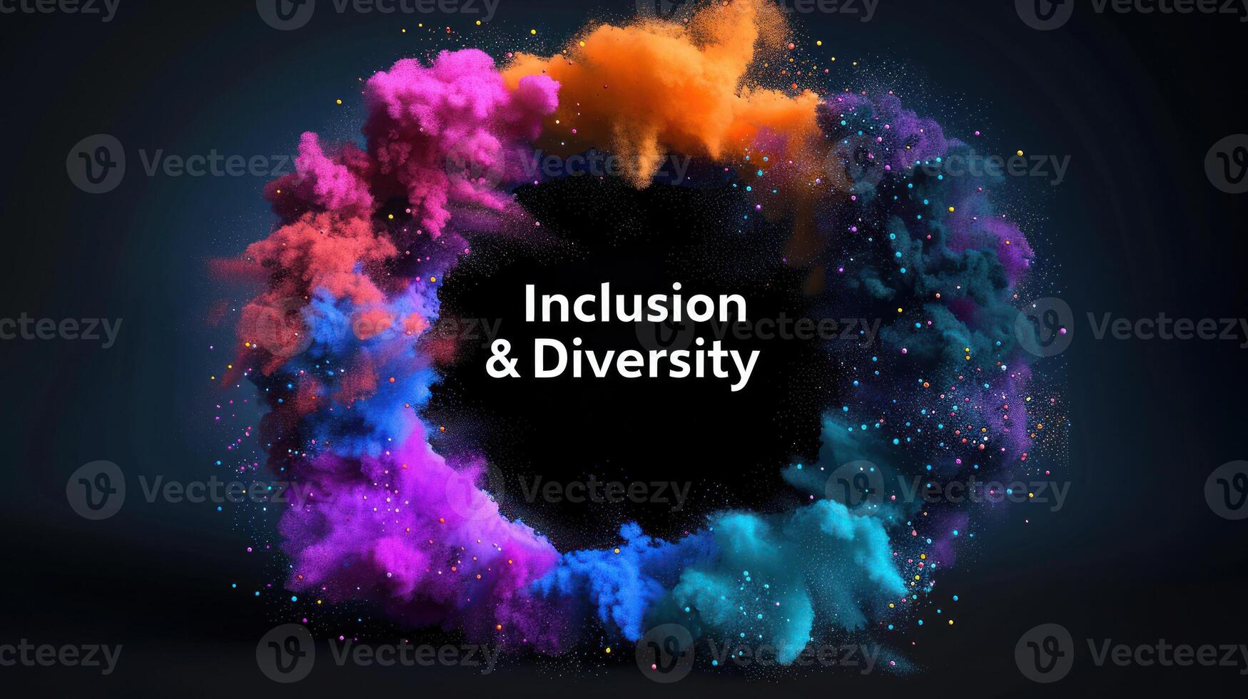 Diversity, equity and inclusion concept. DEIB. Colorful Explosion Representing Inclusion and Diversity photo