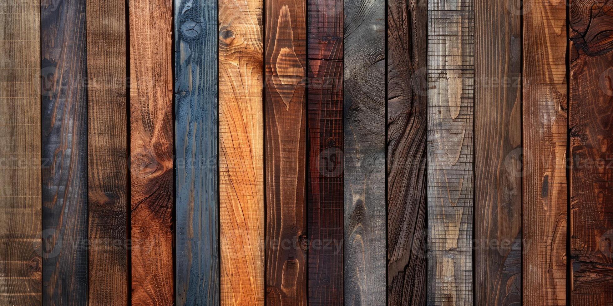 Various wooden planks showcasing different patterns photo