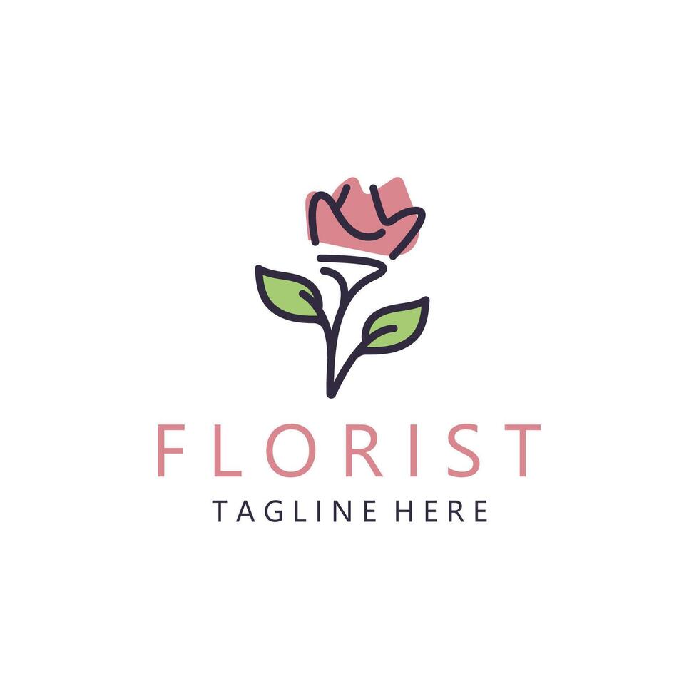 Flower logo design Floral emblem. Cosmetics, Spa, Beauty salon identity, Boutique and wedding template vector