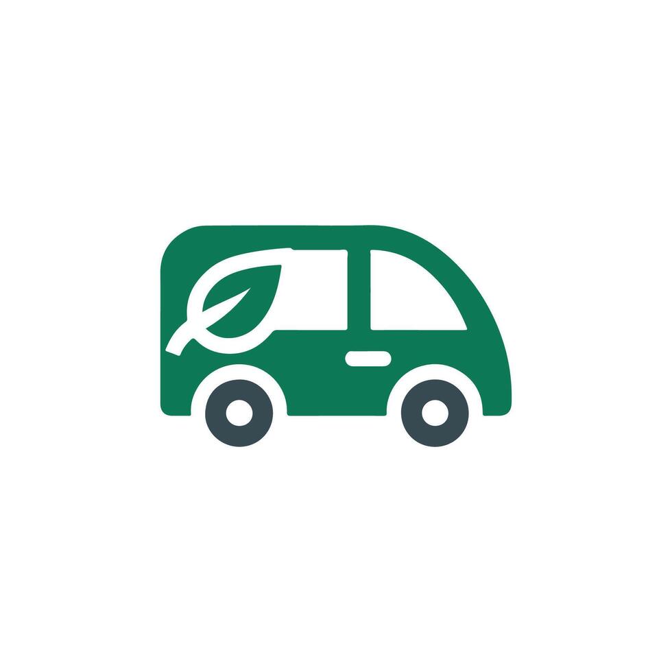 Electric eco car logo design template vector