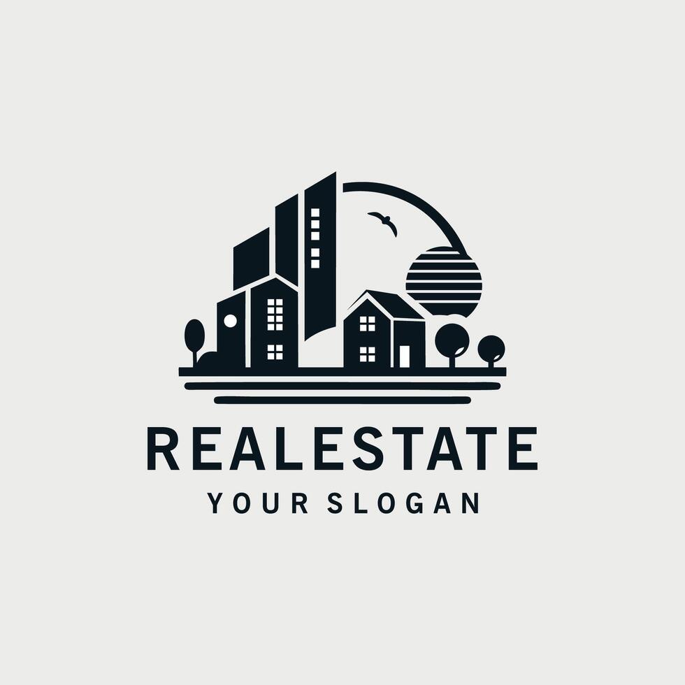 Real estate logo icon template vector