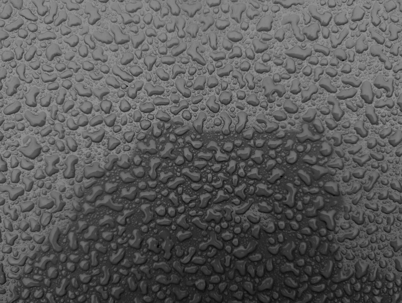 Water drops on metallic red shiny metal background, wet after rain, template, wallpaper photo