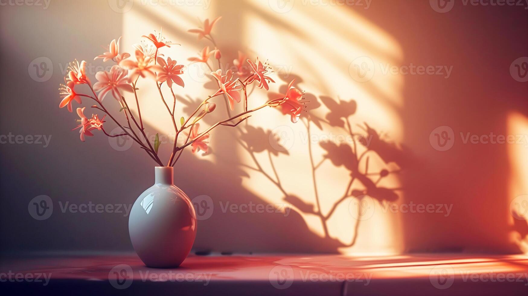House plant on blank wall background, aesthetic banner with copy space text, wall mock up, template photo