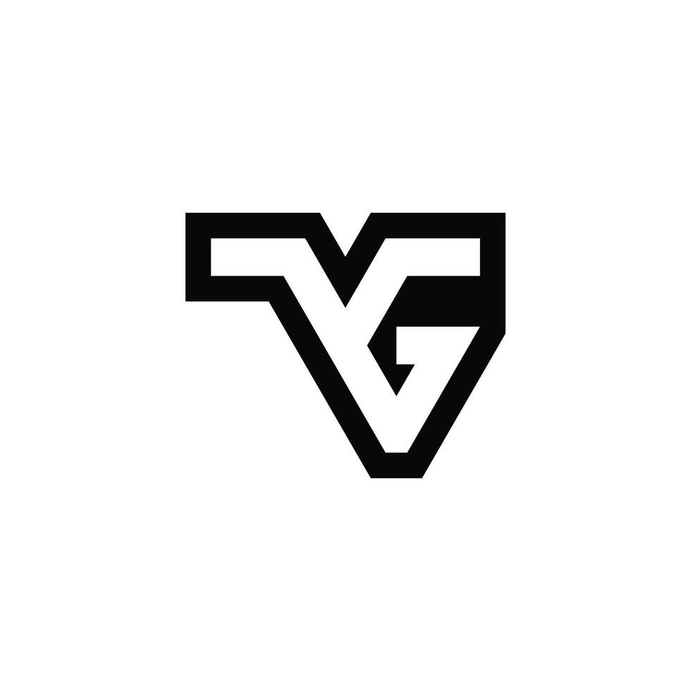 Alphabet Initials logo GY, YG, G and Y vector