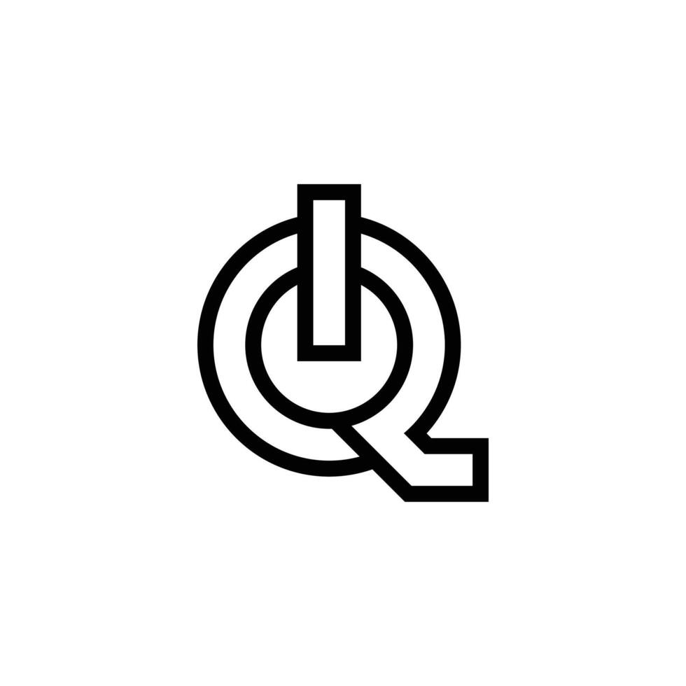 Alphabet letters Initials Monogram logo QZ, ZQ, Z and Q vector