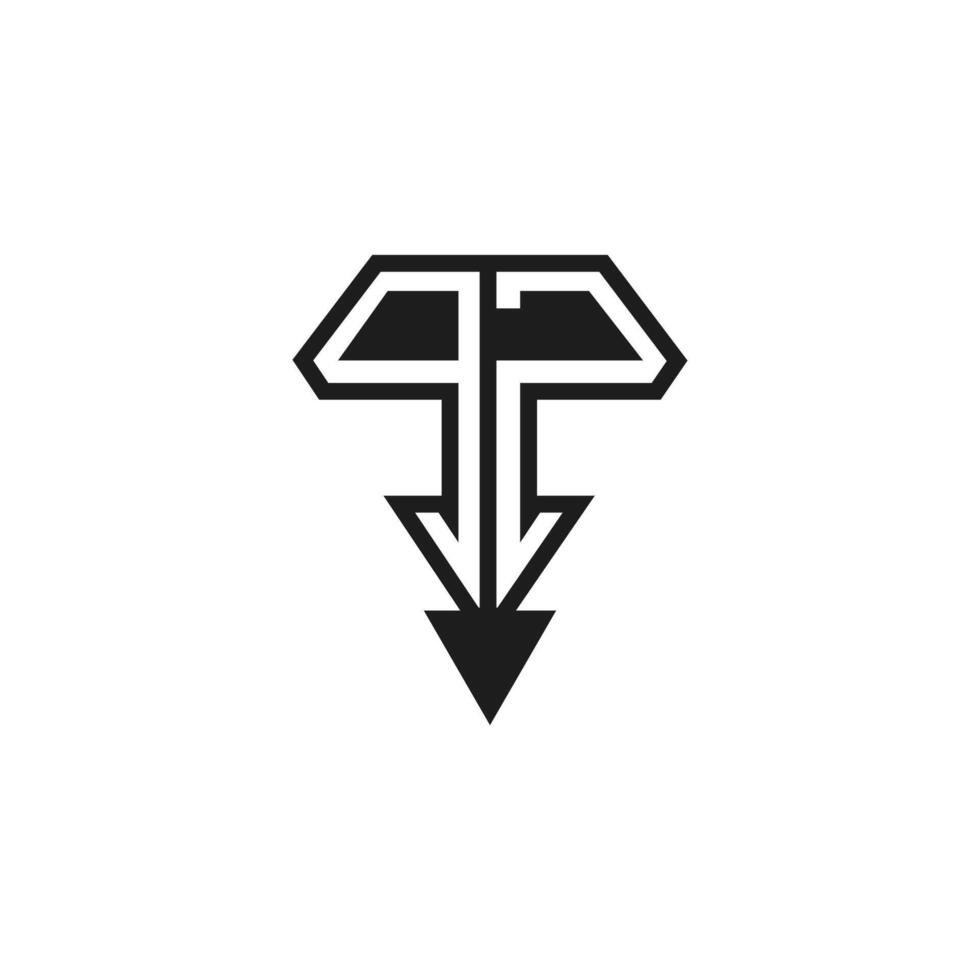 Alphabet Initials logo QZ, ZQ, Z and Q vector