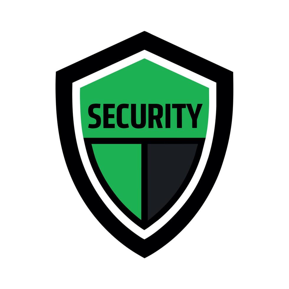 security logo with shield concept art illustration vector