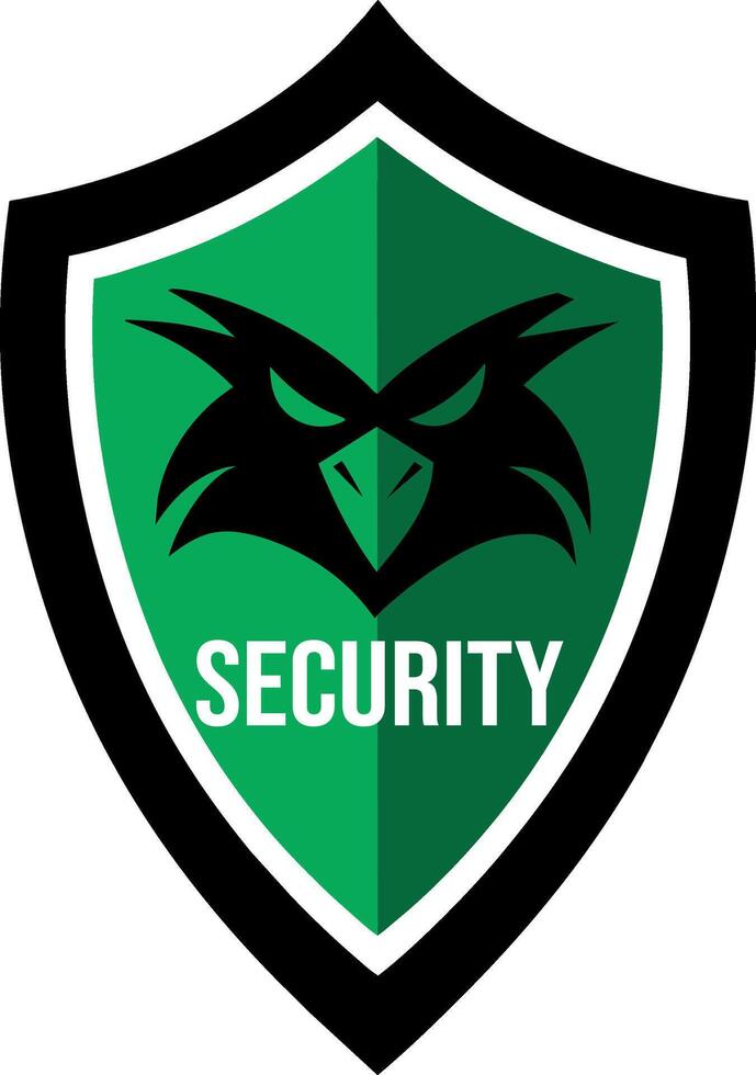 security logo with shield concept art illustration vector