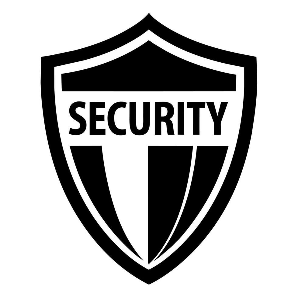 security logo with shield concept art illustration vector