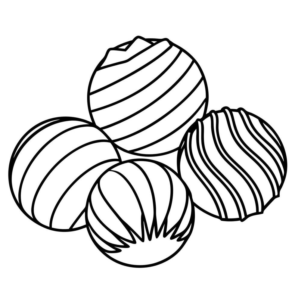 Sweet Treats Coloring Page For Kids Coloring Book vector