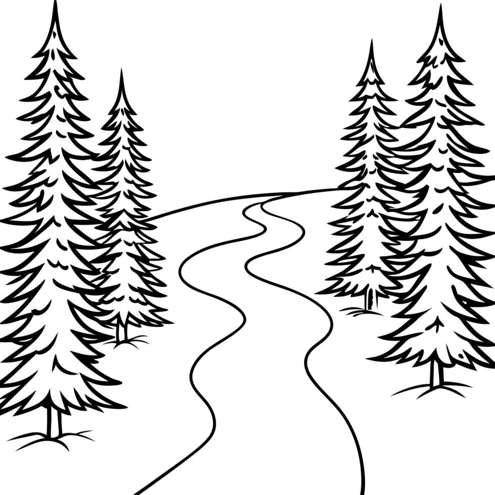 Woodland Escape Coloring Book vector