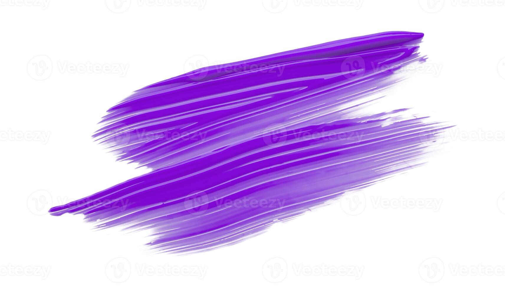 Purple brush isolated on white background. Watercolor photo