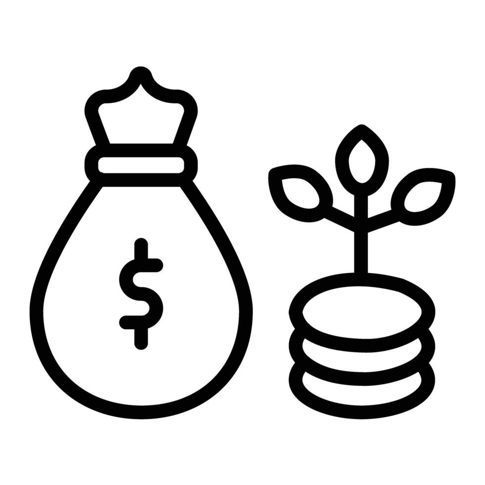 Wealth Line Icon Design vector