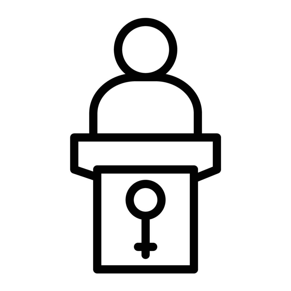 Politician Line Icon Design vector