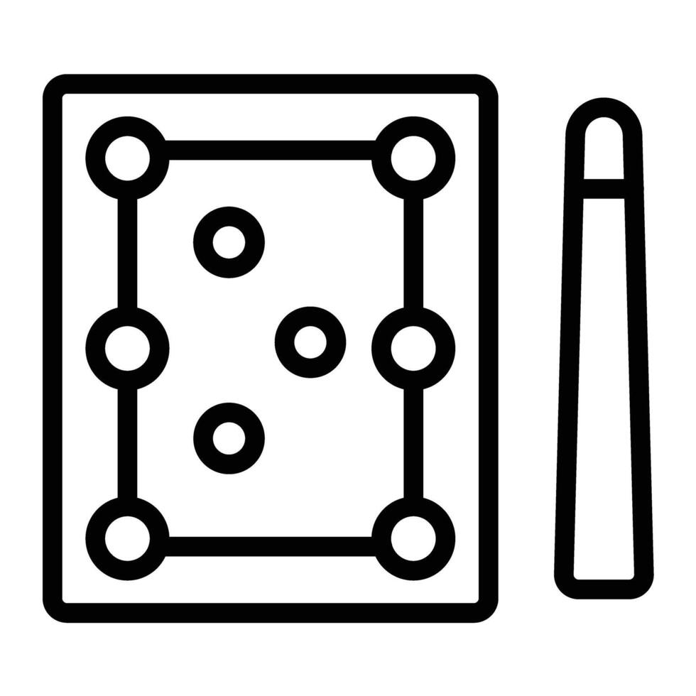 Billiard Line Icon Design vector