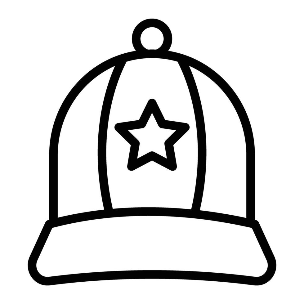Cap Line Icon Design vector