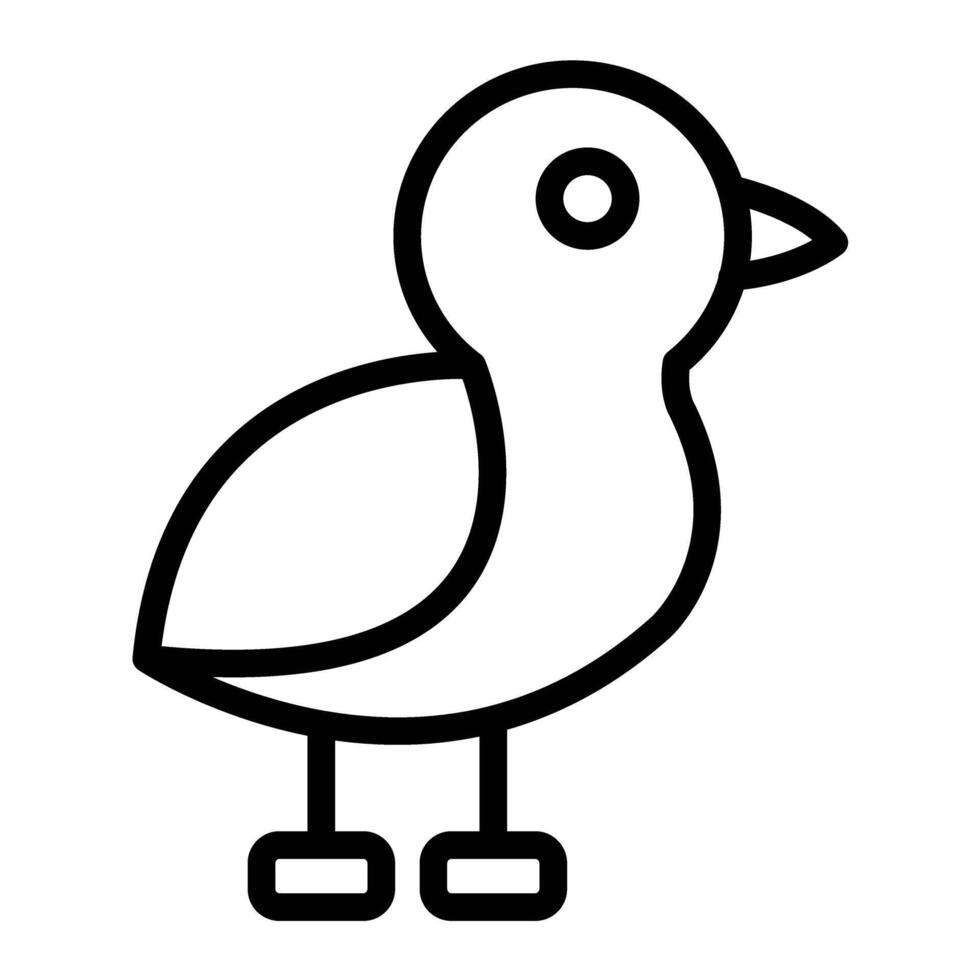 Bird Line Icon Design vector