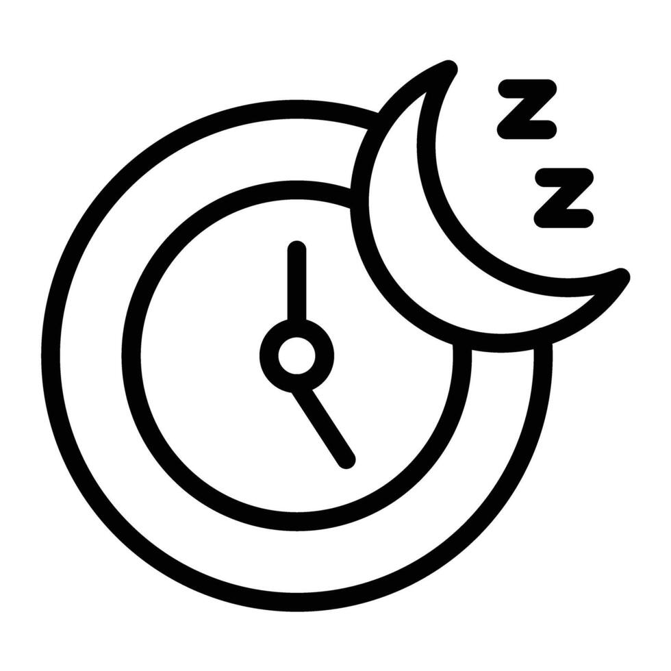 Sleep Line Icon Design vector