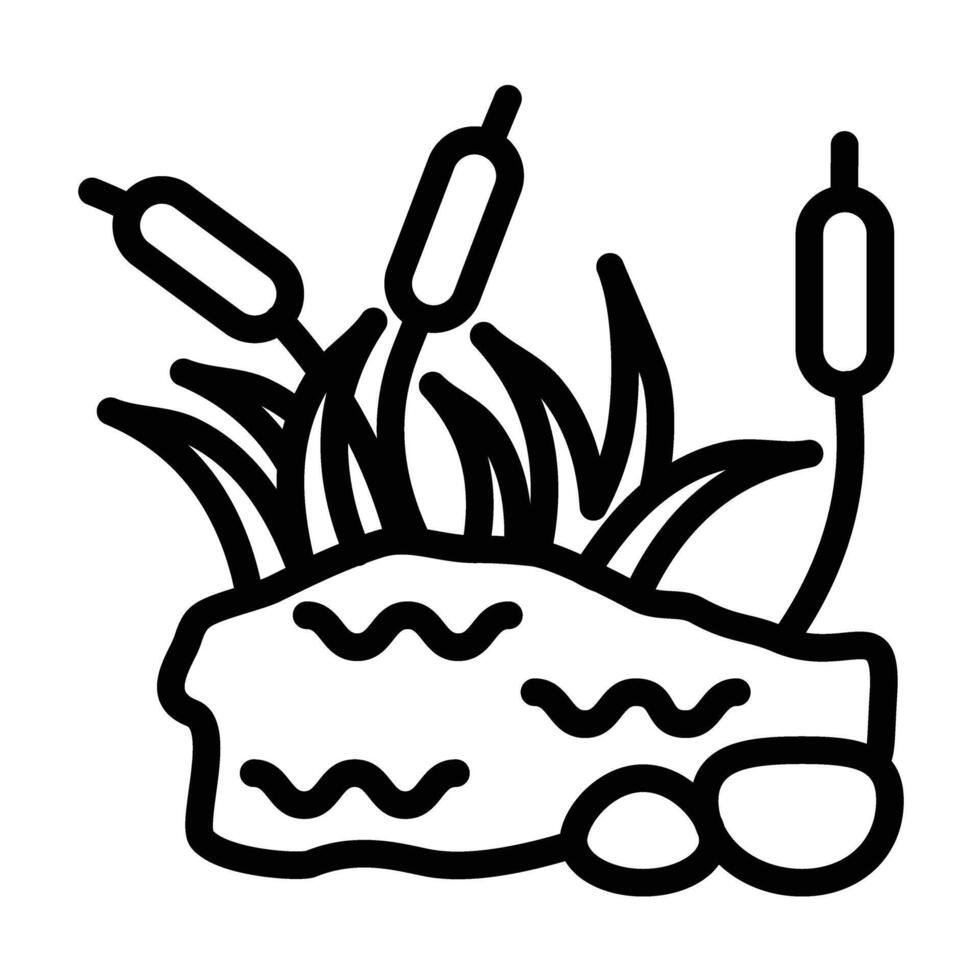pond Line Icon Design vector