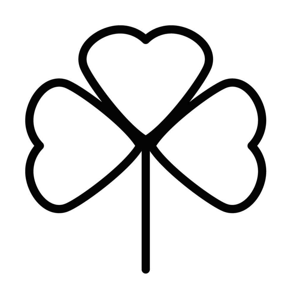clover Line Icon Design vector