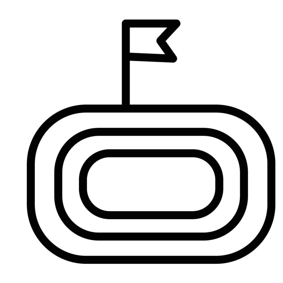 Running Track Line Icon Design vector