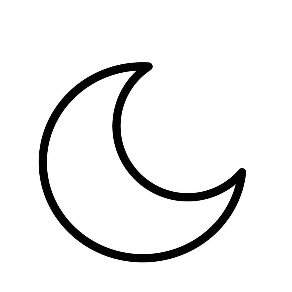 moon Line Icon Design vector