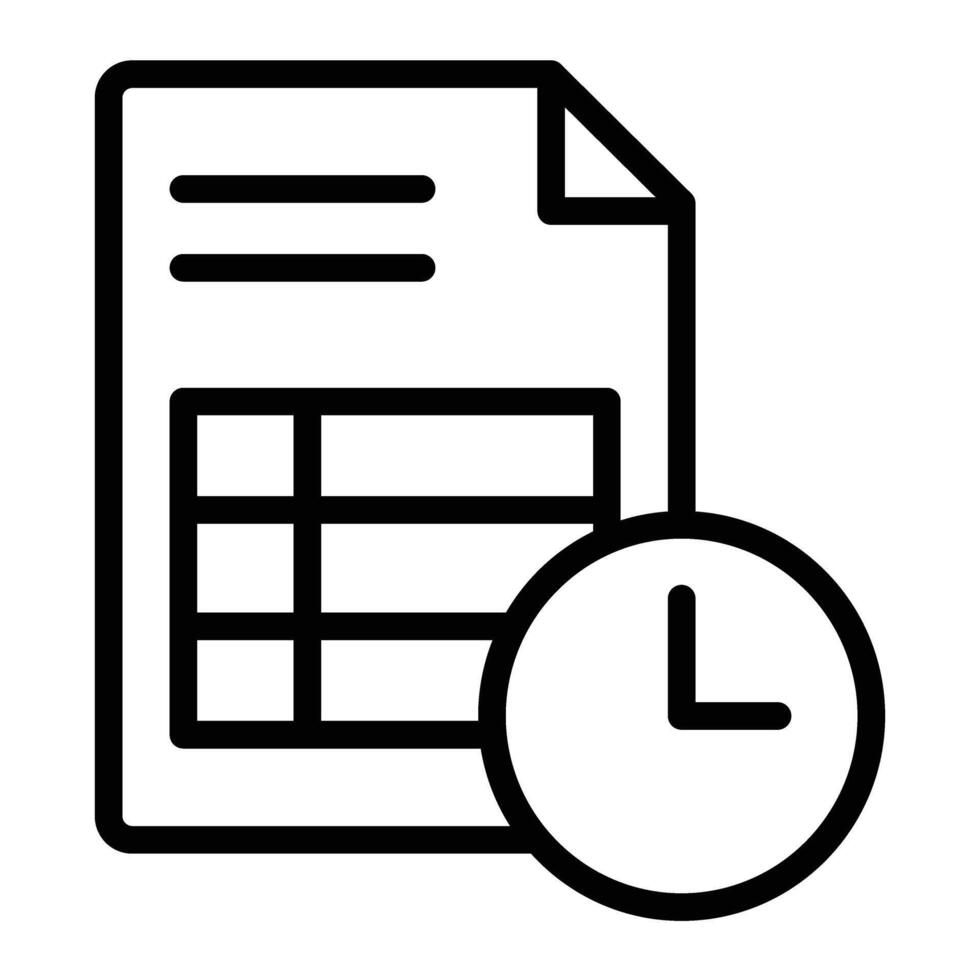 Deadline Line Icon Design vector