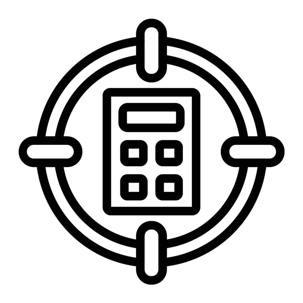 Target Line Icon Design vector