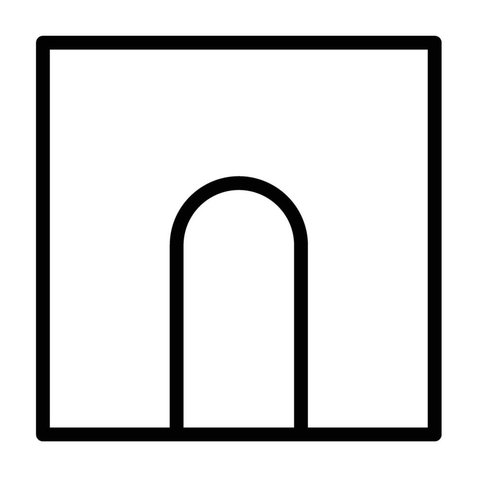 mosque door Line Icon Design vector