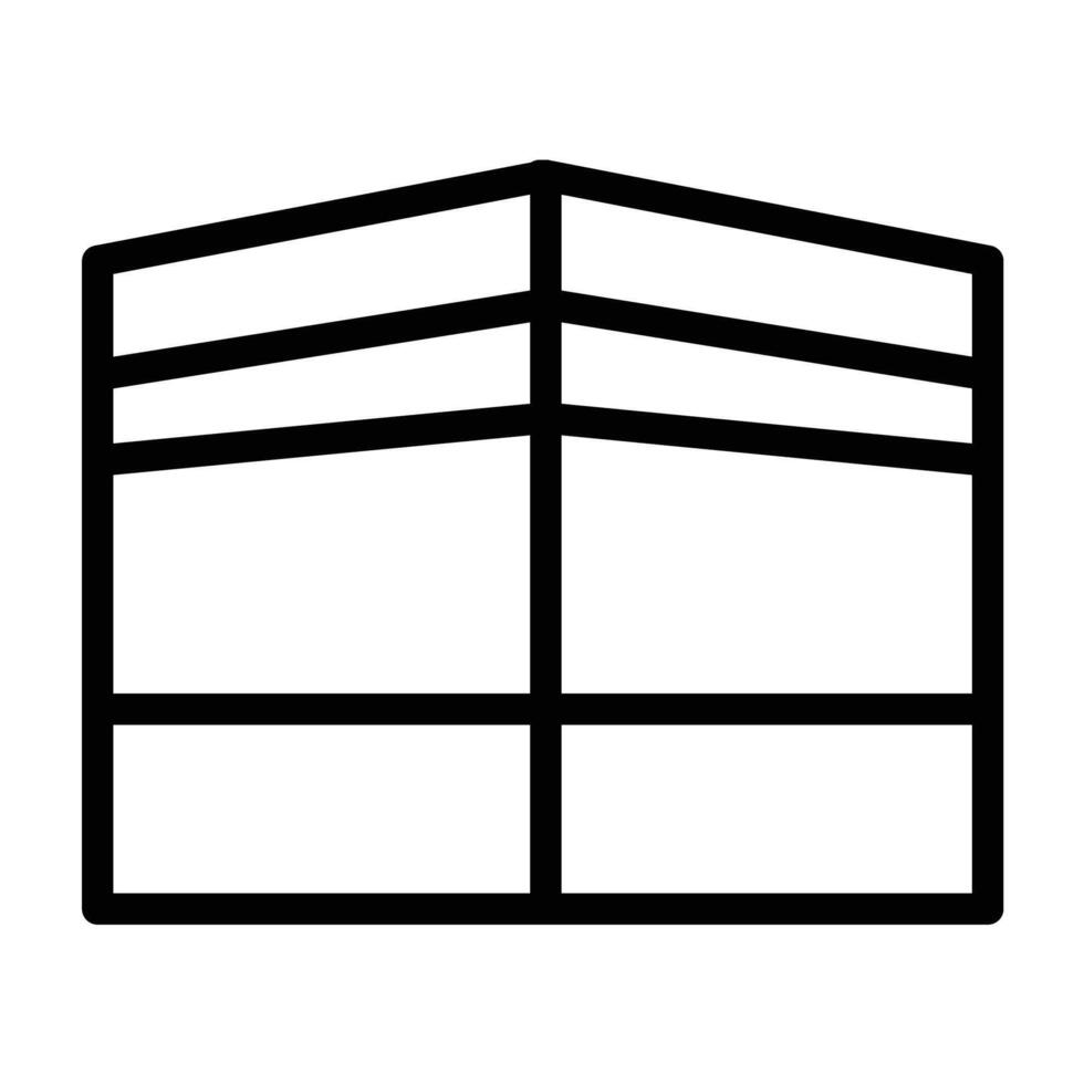 kaaba Line Icon Design vector