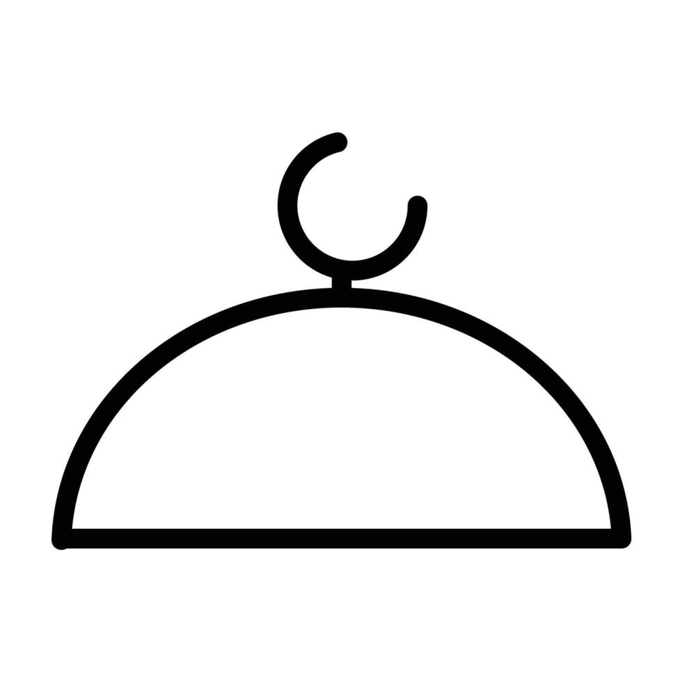 masjid dome Line Icon Design vector