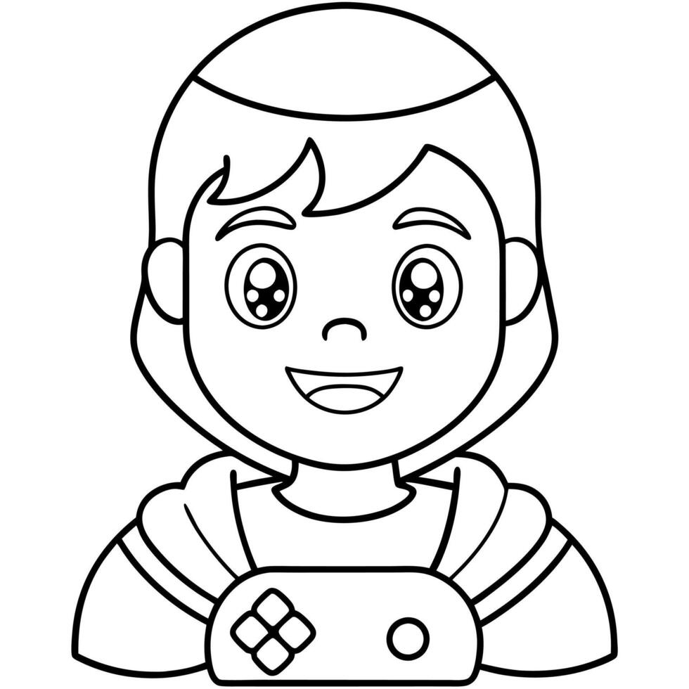 Gaming Coloring Pages For Kids Book vector