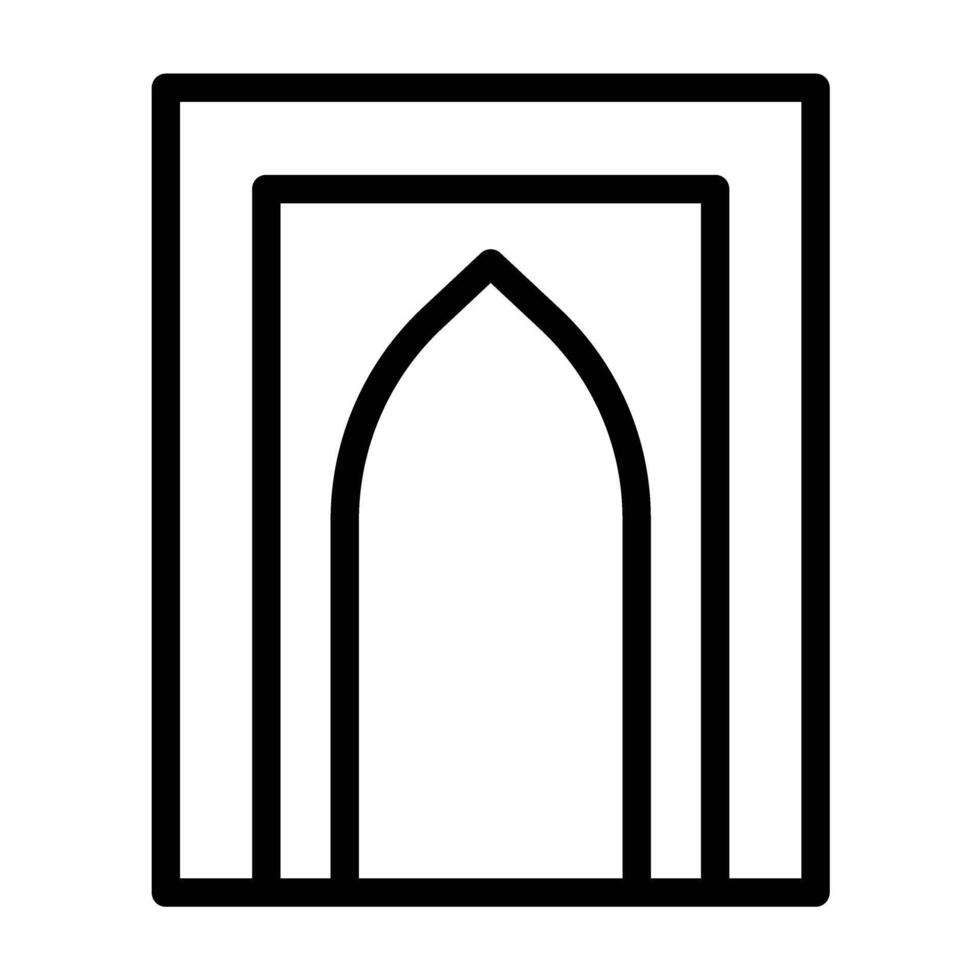 mahrab Line Icon Design vector