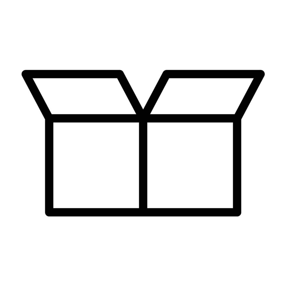 Cardboard Box Line Icon design vector