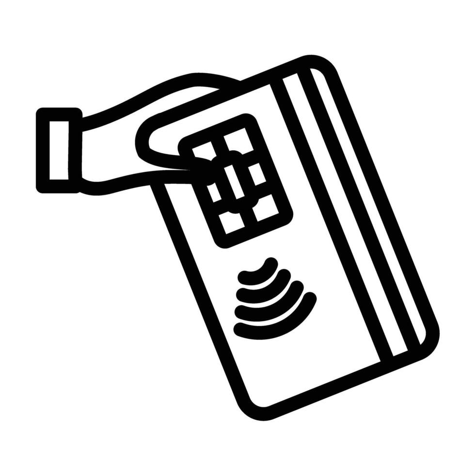 Credit Card Payment Line Icon design vector