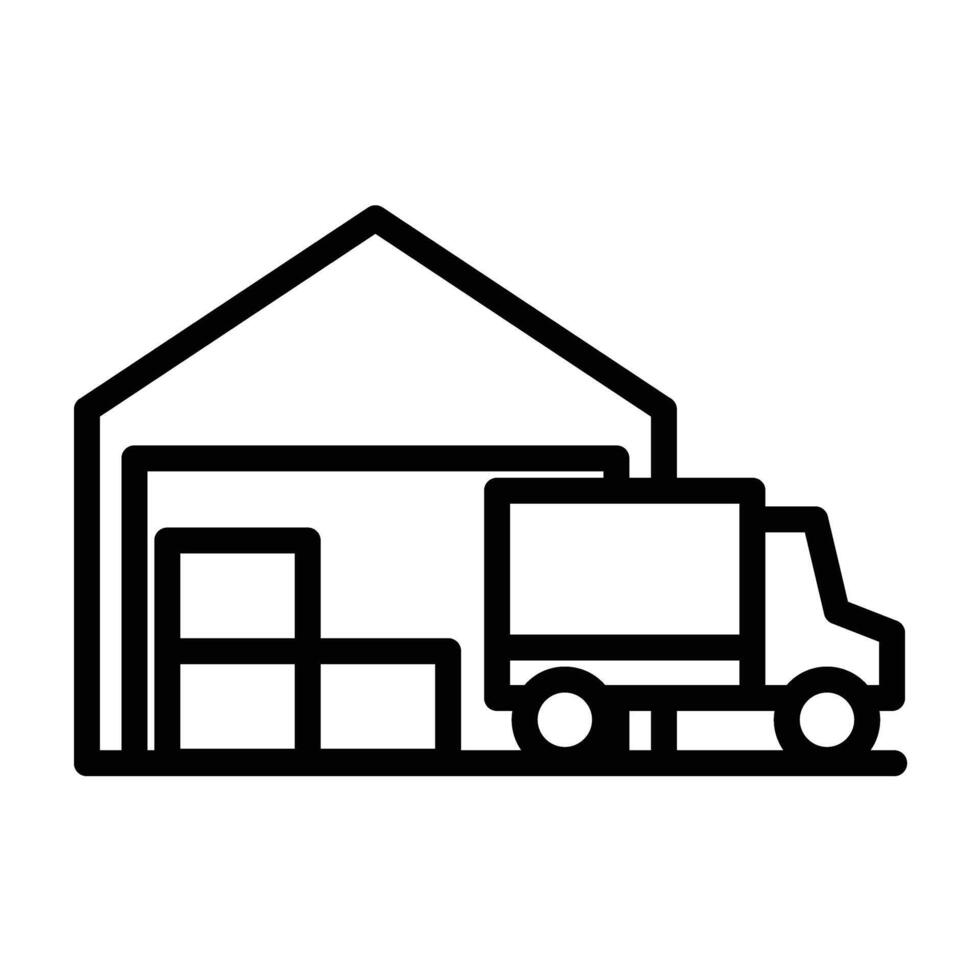 Warehouse Line Icon design vector