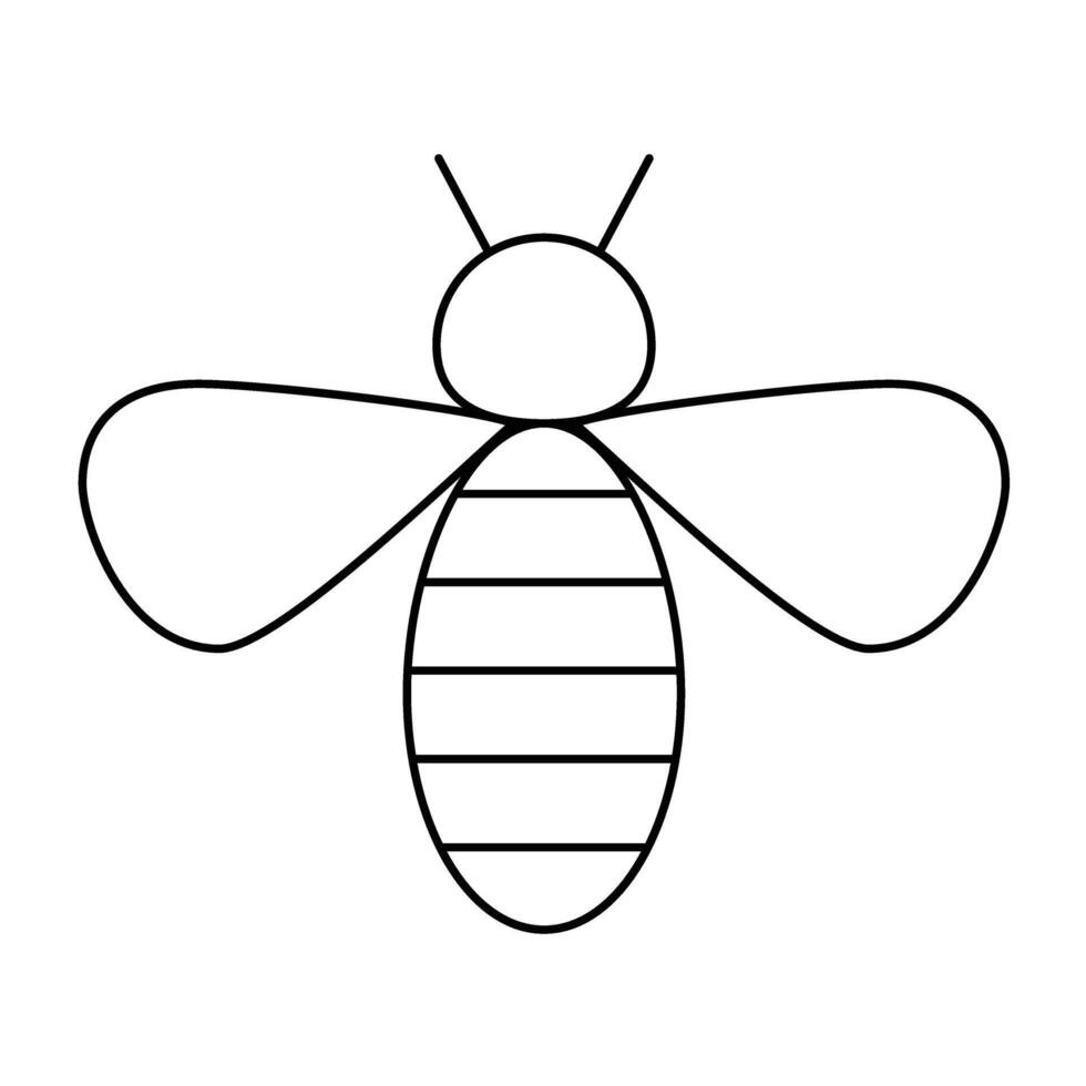 Fries bee Line Icon Design vector
