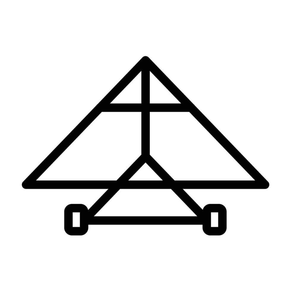 Hang glider Line Icon Design vector