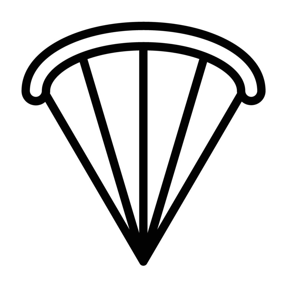 Paraglider Line Icon Design vector