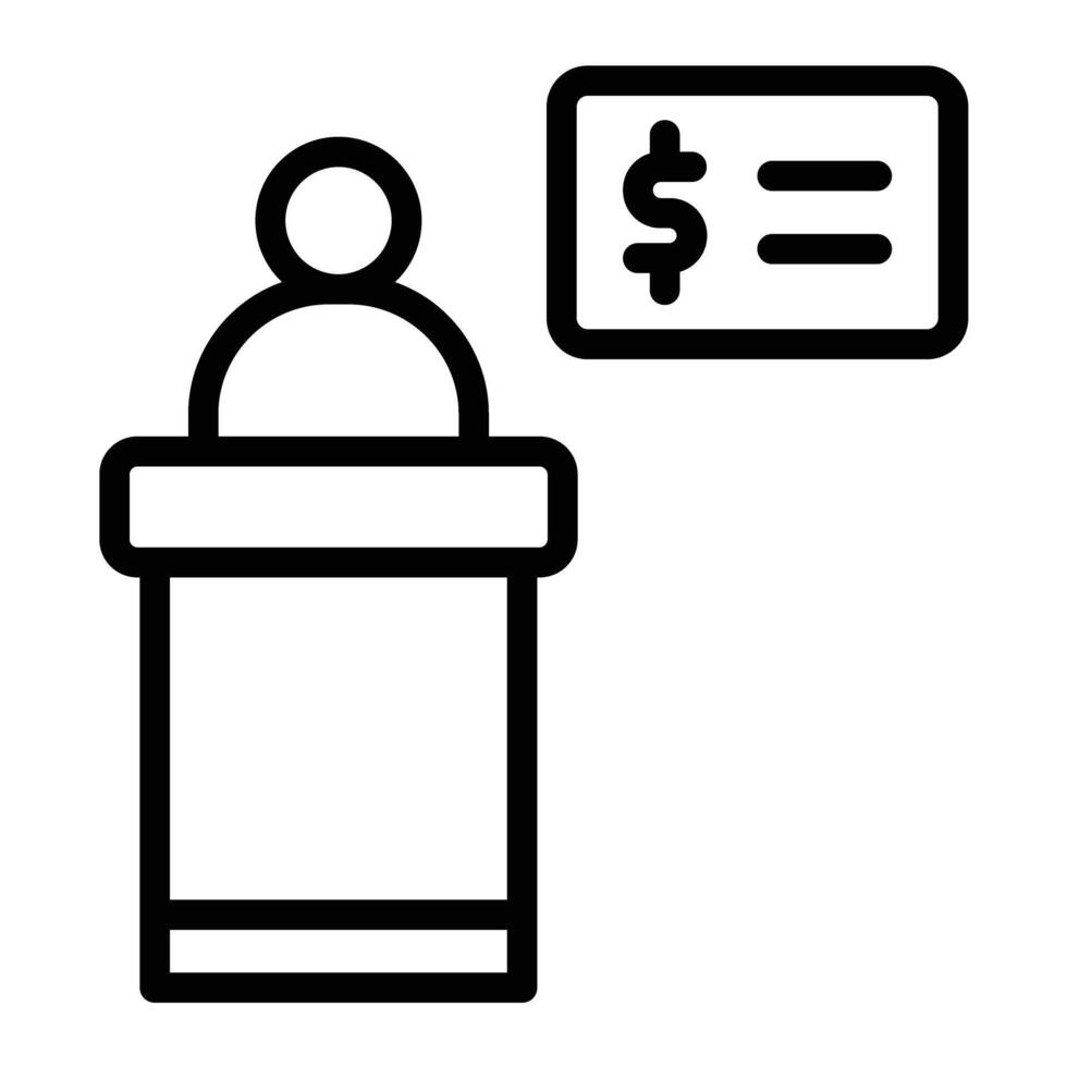 Consultant Line Icon Design vector