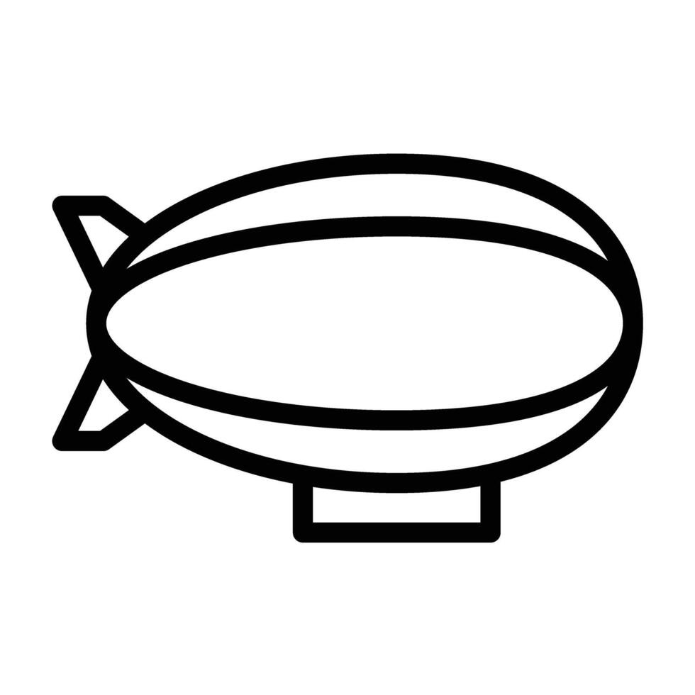 Zeppelin Line Icon Design vector
