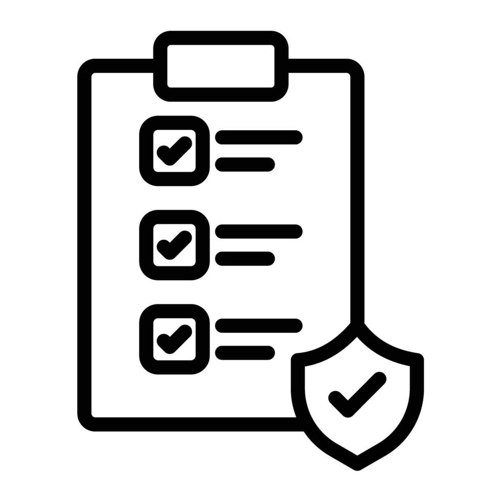 Safety Line Icon Design vector