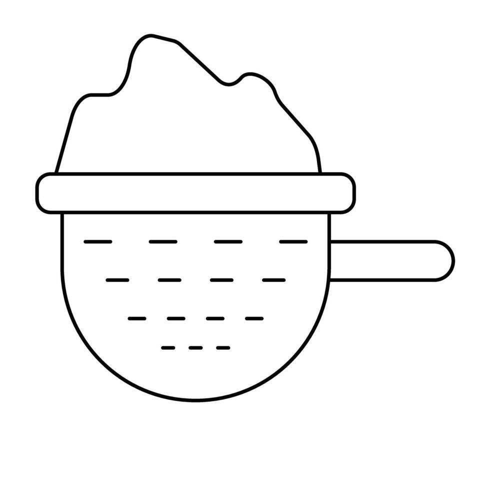 Sieve Line Icon Design vector