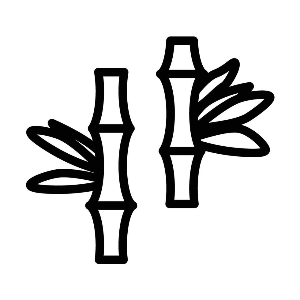 bamboo Line Icon Design vector