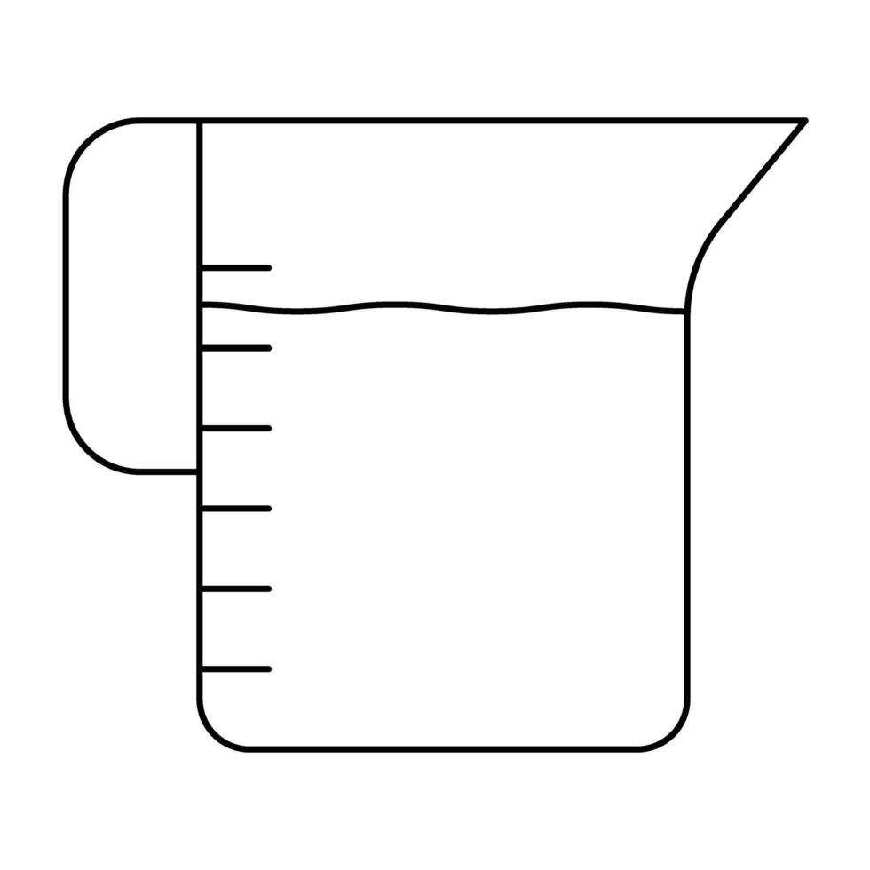 Measuring Cup Line Icon Design vector