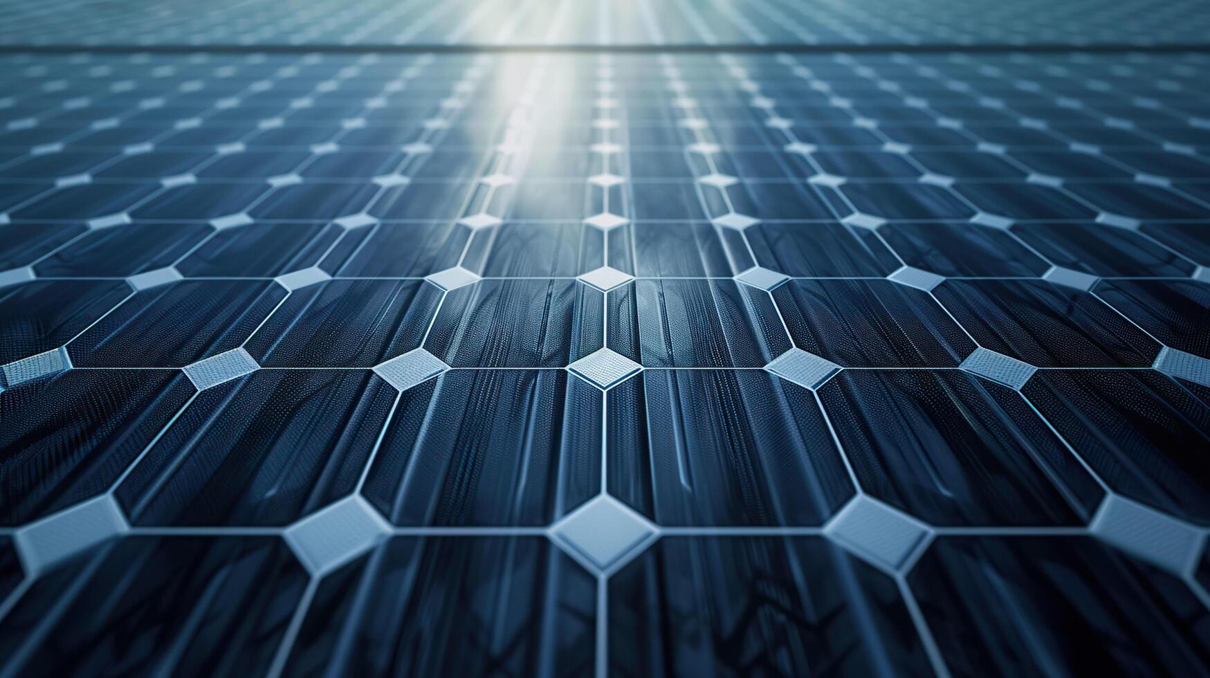 Solar panel with rays of light. photo