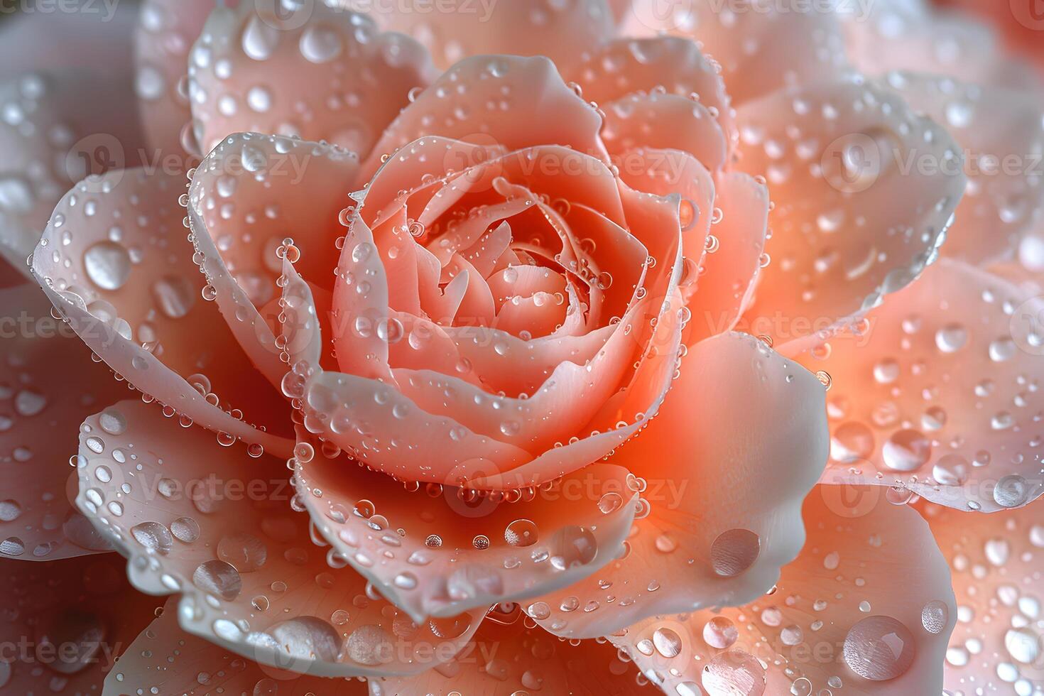 Close-Up of Vibrant Pink Rose with Water Droplets for Nature Art and Botanical Wall Decor photo
